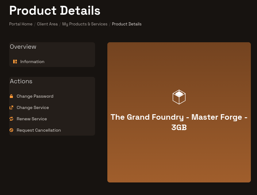 Request Cancellation in the Actions menu