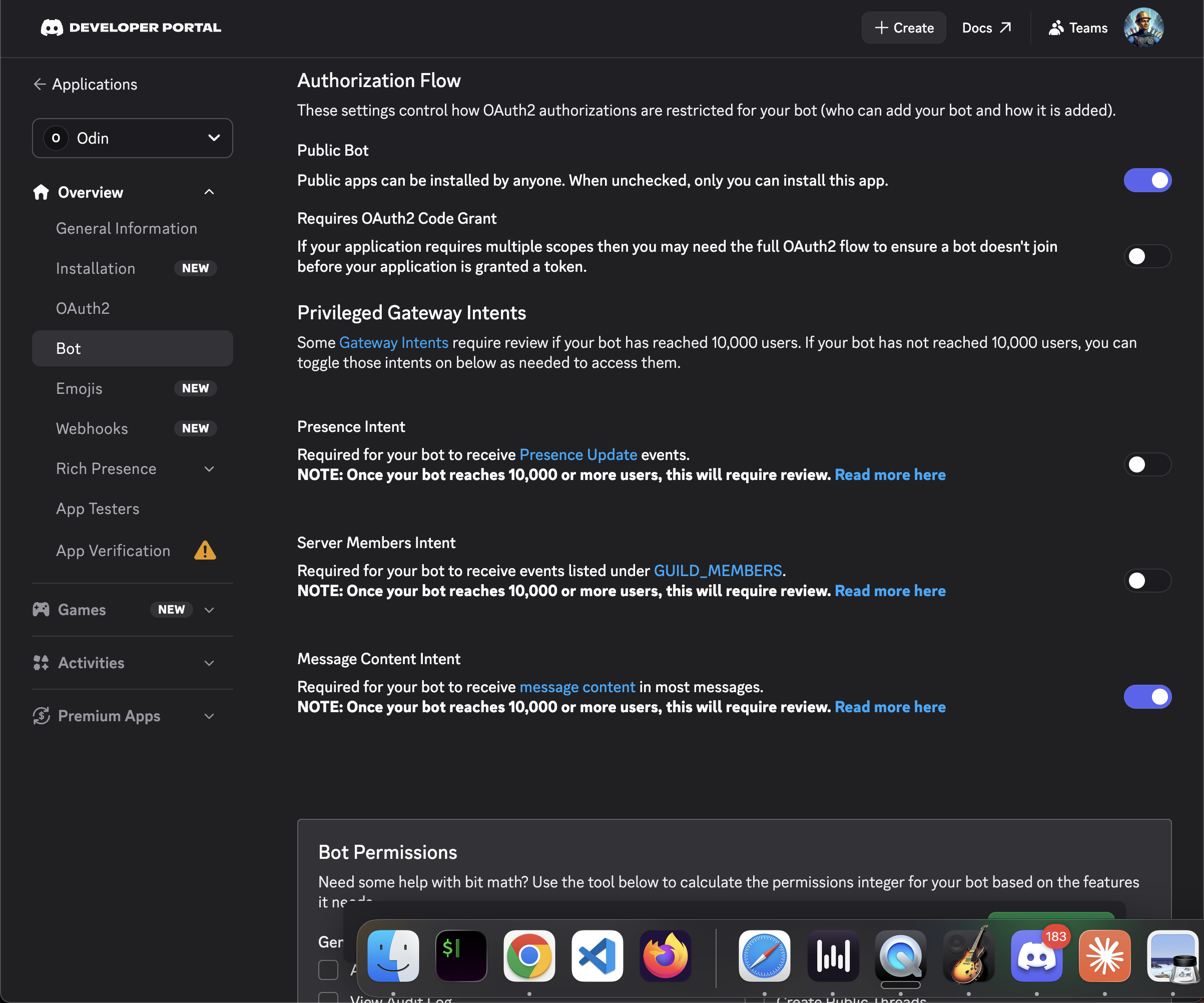 Without this, messages from Discord will not reach the game. Game-to-Discord chat can still work, which makes this easy 
