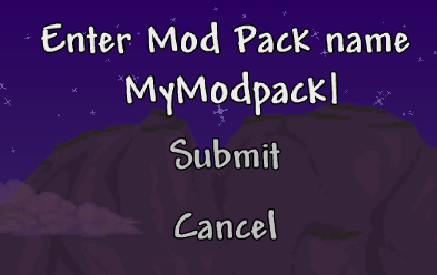 Select Save Enabled as New Mod Pack