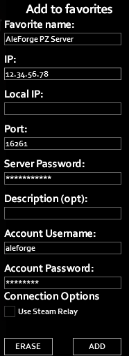Local IP needs to be left blank The Description  is optional and not required Your Account Username and Account Password