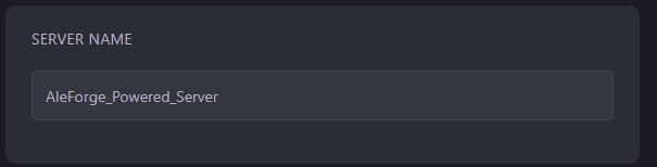 Take note of the Server Name variable, as this is what your server will appear in the Server Browser