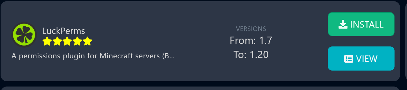 Click the Install button next to the plugin and it will automatically install to your server.
