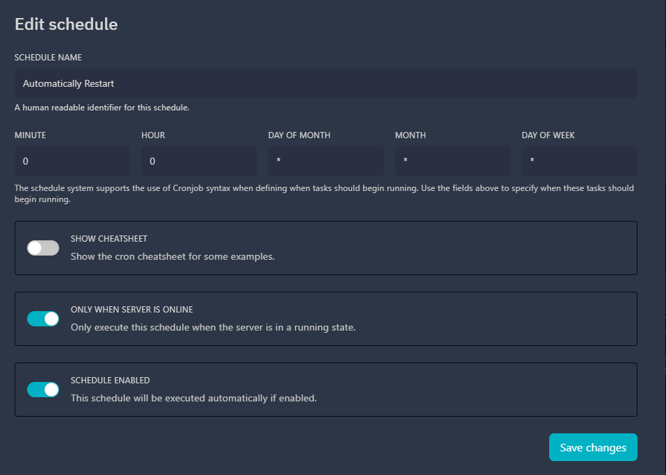 Cron schedule examples on crontab.guru