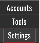 Once it launches, click Settingsin the bottom right