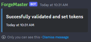 Input the command /userconf and input your token. Once done, hit enter, and the bot will store your API key to your Disc