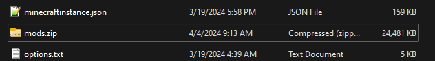 We will need to upload this new .zip file to the server later.