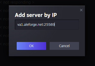 Once you click that button, you will see one more pop-up window. In the text field below, you will want to paste the hos