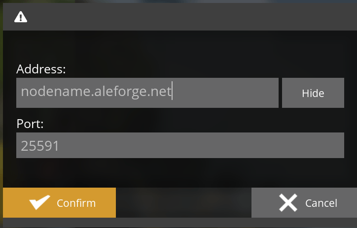 In the port, box input your port and then hit confirm.
