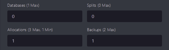 Add any Databases, Backups, or Allocations you want to be assigned to the split server