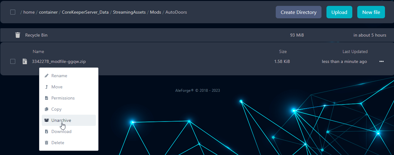 Unarchive the folder by right clicking on it and selecting Unarchive
