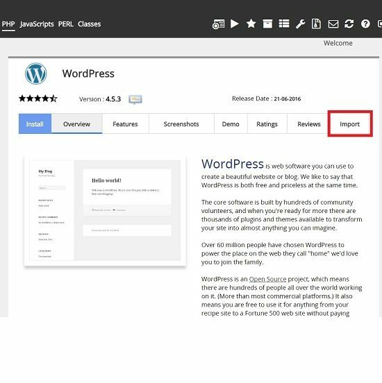Migrate a WordPress site from a remote server using Softaculous Remote ...
