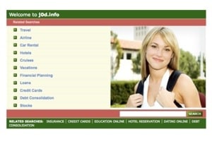 When a domain name expires, the website will show an advertisement page set by ICANN/Enom. An example of this page is be