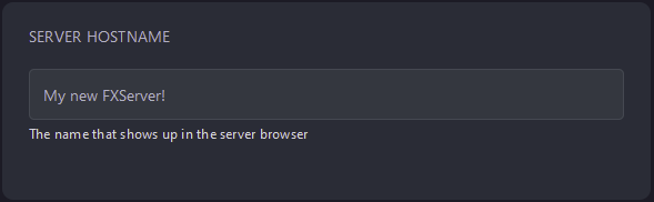 Change Server Hostname to your desired value