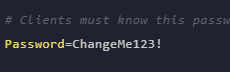 Look for Password= and change it