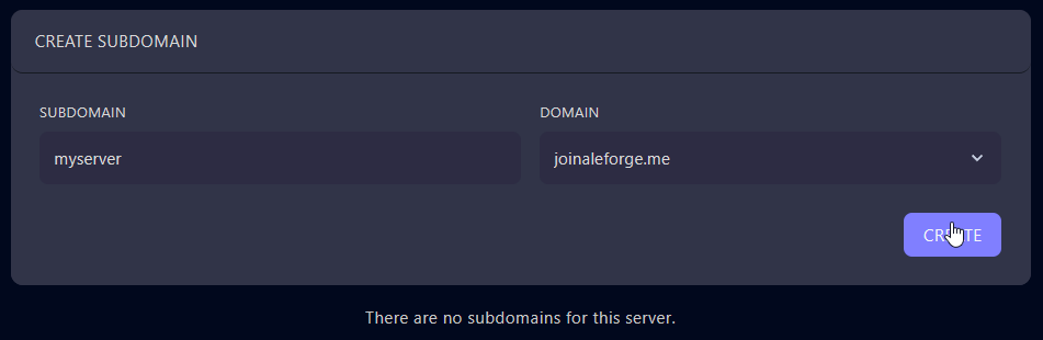 You can also create a subdomain to use to connect to your server with instead