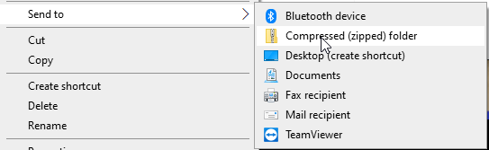 Right click on this folder and compress it to a .zip file