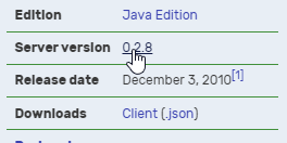 For Alpha versions, select the server version and it will redirect you to the page for that version.