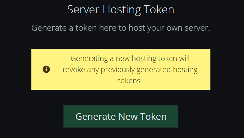 Select Generate New Token