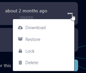 Select the three dots and click Restore