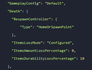 5. Your server config should look like this.
