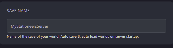 Change the Save Name to match your uploaded world. Make sure the name does not include any special characters. If it doe