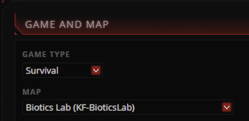 Under Game and Map change the map and game type you’d like for your server