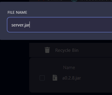 Rename your uploaded .jar to server.jar