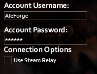 Create your server account and password so that you can join the server