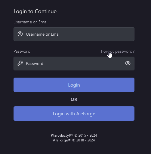 Select Forgot Password?