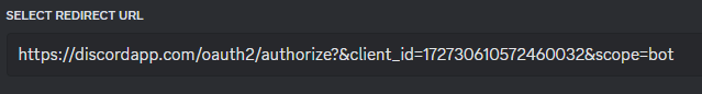 Select your redirect URL from the drop down