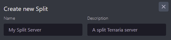 Input a name and description