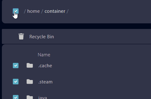 Check the box at the top to select all your files
