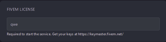 Paste your license key under FiveM License