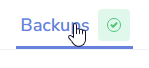 Click on Backups