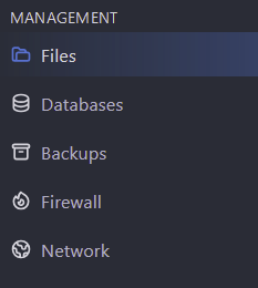 Click Files under the Management category