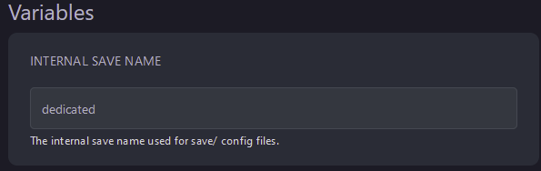 Open the Settings page for your server and note down the Internal Save Name value