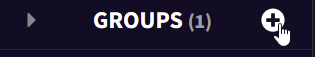 Let’s create an admin group. Pres the plus icon next to Groups to begin making a group