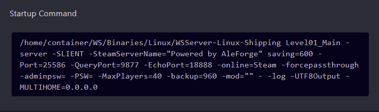If you’re on another host or self-hosting your server, there are a number of flags you can apply to the startup command 