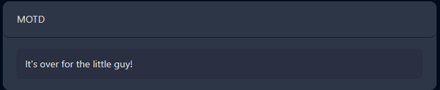 Geben Sie ein, wie der MOTD aussehen soll.