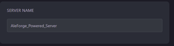 Change the Server Name variable to your desired value