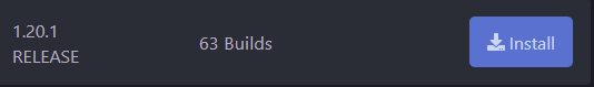 Find the version of Minecraft your pack is for and select Install