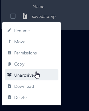 Right click on your .zip file and select Unarchiveif you uploaded a zip