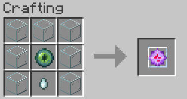 First, you’ll need to craft 4 End crystals like so.
