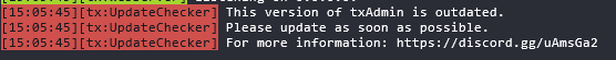 You may see the following message upon starting your FiveM server.