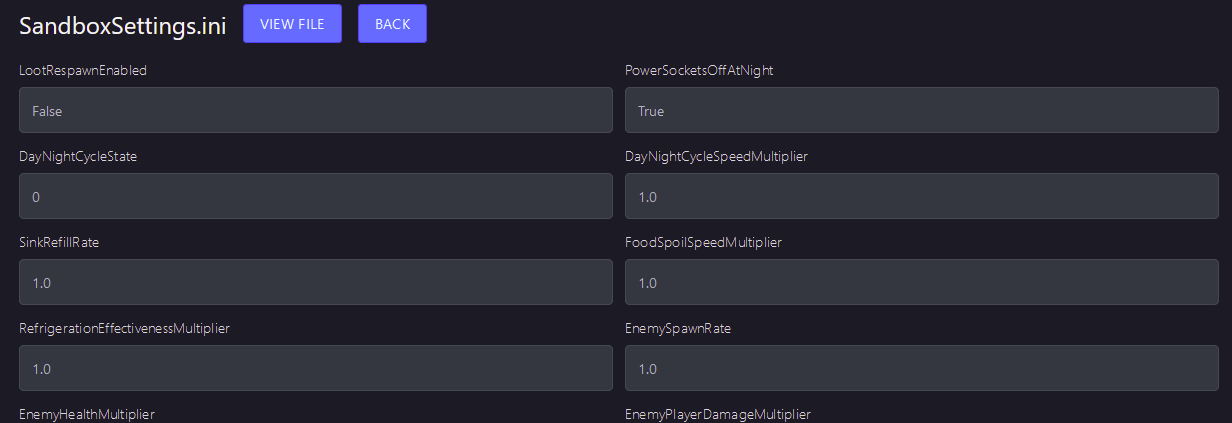 Open the SandboxSettings.ini file and change your desired values