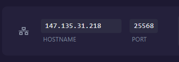 Go to Network. Take note of the hostname and port