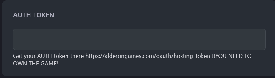 Paste your auth token in the Auth Token field