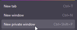 Open a tab in your browser in Incognito Mode