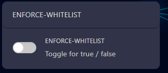 Look for ENFORCE-WHITELIST and enable it.