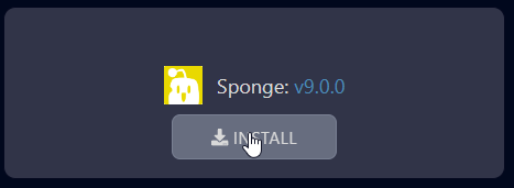 Once you have found the version you want, select Install and your server will begin installing it.